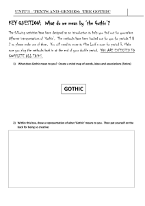 Unit 3 * Texts and Genres: THE GOTHIC