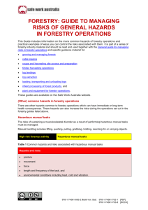 general hazards in forestry operations