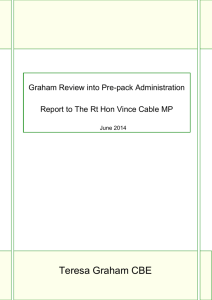 Graham review into pre-pack administration - June 2014