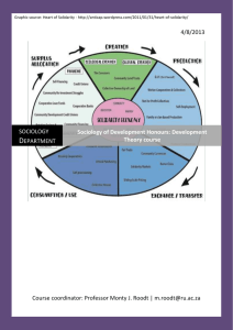 Sociology of Development Honours: Development Theory course