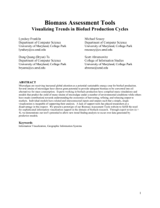 Biomass Assessment Tools Visualizing Trends in Biofuel Production