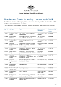 Development Grants for funding commencing in 2014