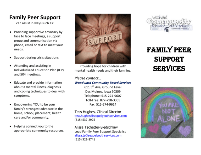 Family Peer Support Services Brochure Oct2015