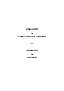 WORKSHEETS by Andrew Milne-Skinner & Kristina
