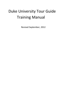 Tour guide manual 2012 EDITION!