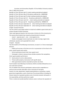 Incentives and disincentives Republic of China Medical University