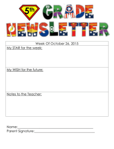 5th Grade Newsletter 10.26