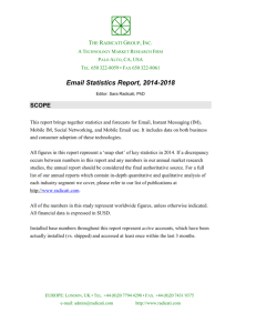 Email Statistics Report, 2014-2018 Executive
