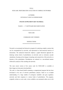 TITLE: NEXCADE: PERTURBATION ANALYSIS OF COMPELX