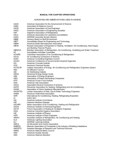list of commonly used ASHRAE acronyms.