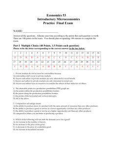 Answer Key to Practice Final Exam