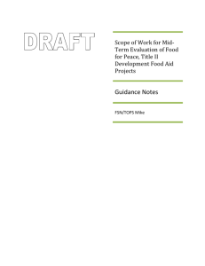 Scope of Work for Mid-Term Evaluation of Food for Peace, Title II