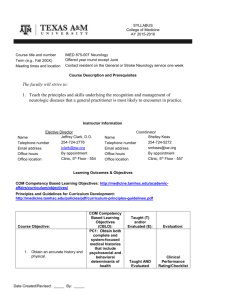 SYLLABUS College of Medicine AY 2015