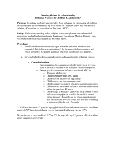Updated Standing Orders for Vaccinating Minors