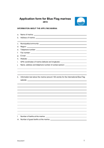Application form for Blue Flag marinas