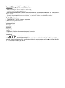 Appendix 2. Emergency Ultrasound Curriculum. Introduction