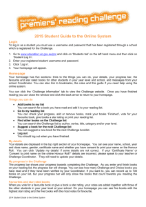 Student Guide to the Online System