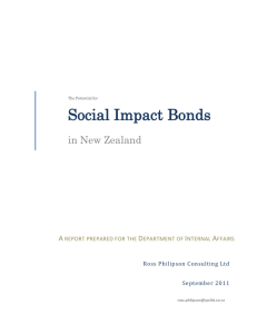Social Impact Bonds - Department of Internal Affairs