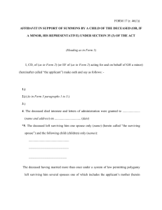 form 17-affidavit in support of summons by a child of the deceased