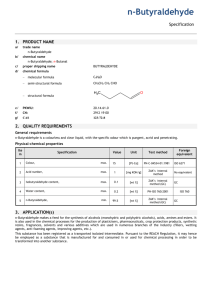 n-Butyraldehyde specification 2014.08.01