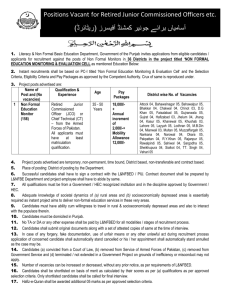 NFE Monitoring & Evaluation Cell-Field Staff
