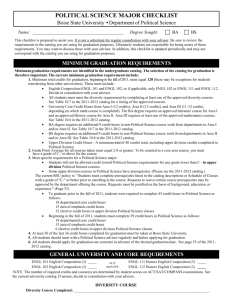 BA/BS Political Science Major Check Sheet
