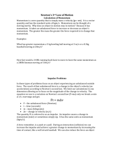 Types of momentum problems