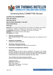 Governing Body COMMITTEE Minutes