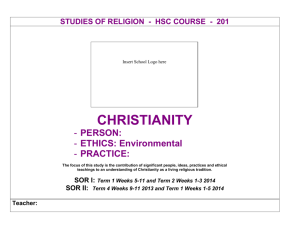 Program Environmental Ethics – Christianity