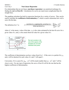 types of non-linear regression