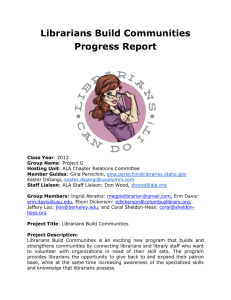 Librarians Build Communities_Progress Report