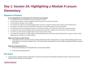 Session 2A: Highlighting a Module 4 Lesson: Elementary