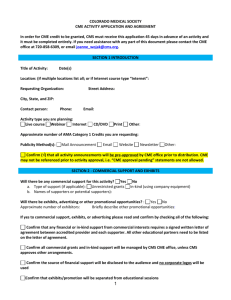 CME Application and Agreement