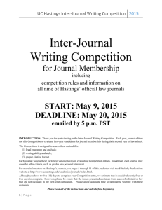 Inter-Journal Writing Competition Entry Instructions