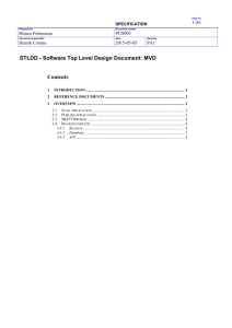 STLDD - Software Top Level Design Document: MVD