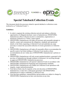 EPRA Saskatchewan Special Take Back Events