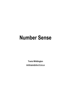 Number Sense - Bemidji State University