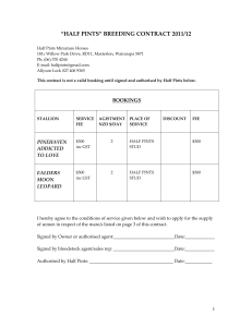 *HALF PINTS* BREEDING CONTRACT 2010/11