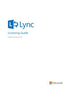 Lync Licensing Guide