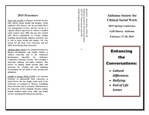 2015 Spring Conference - Alabama Society for Clinical Social Work