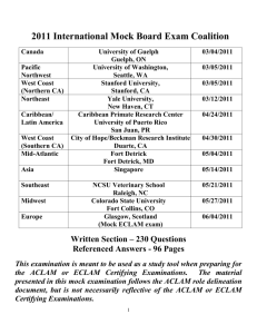 2011 International Mock Board Exam Coalition