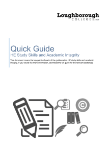 HE Study Skills Quick guide - College Documents
