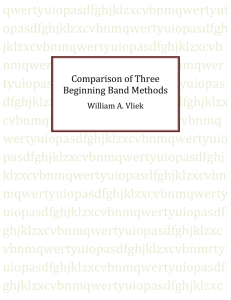 Comparison of Three Beginning Band Methods