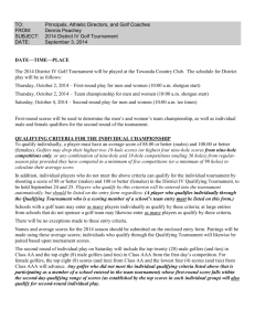 qualifying criteria for the team championship