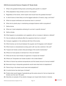 OHS Environmental Science Chapters 6/7 Study Guide 1. What is