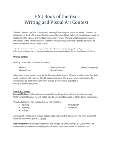 Writing and Visual Art Contest Guidelines