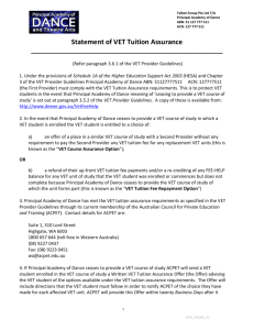 Statement of VET Tuition Assurance