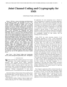 Joint Channel Coding and Cryptography for SMS