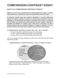 COMPARISON-CONTRAST ESSAY