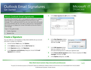 E-mail signature tips